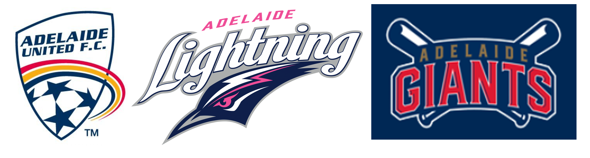 Loghi di Adelaide United, Adelaide Lightning, Adelaide Giants